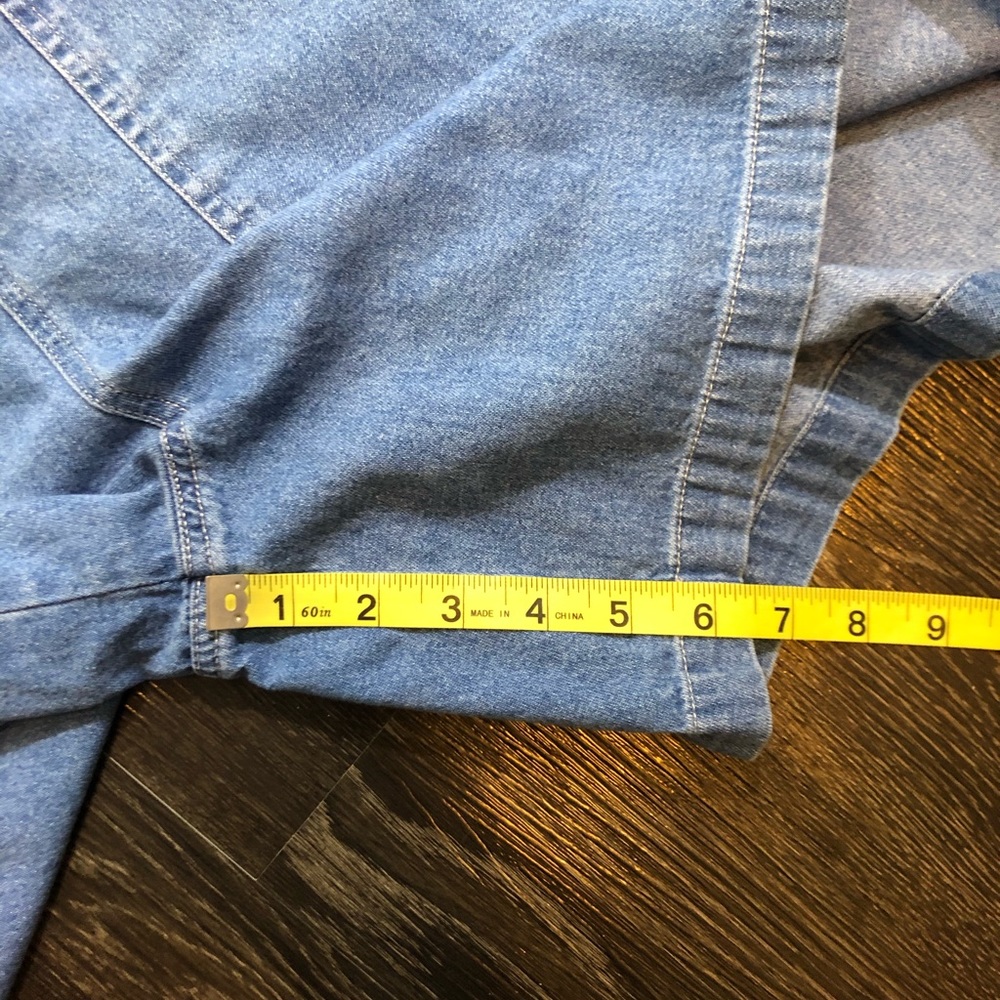 Vintage Blue Denim Romper with Yellow Tee - Picture 7 of 10